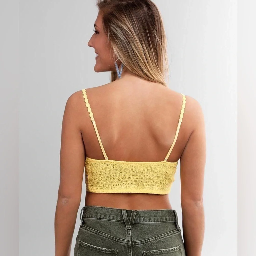 Women’s Free People Sunrise To Sunset Lace Bralette Top Medium - Picture 7 of 11